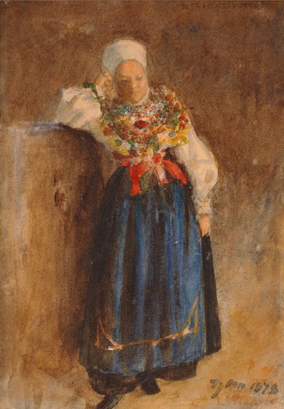 Ragazza in costume tradizionale da Anders Leonard Zorn